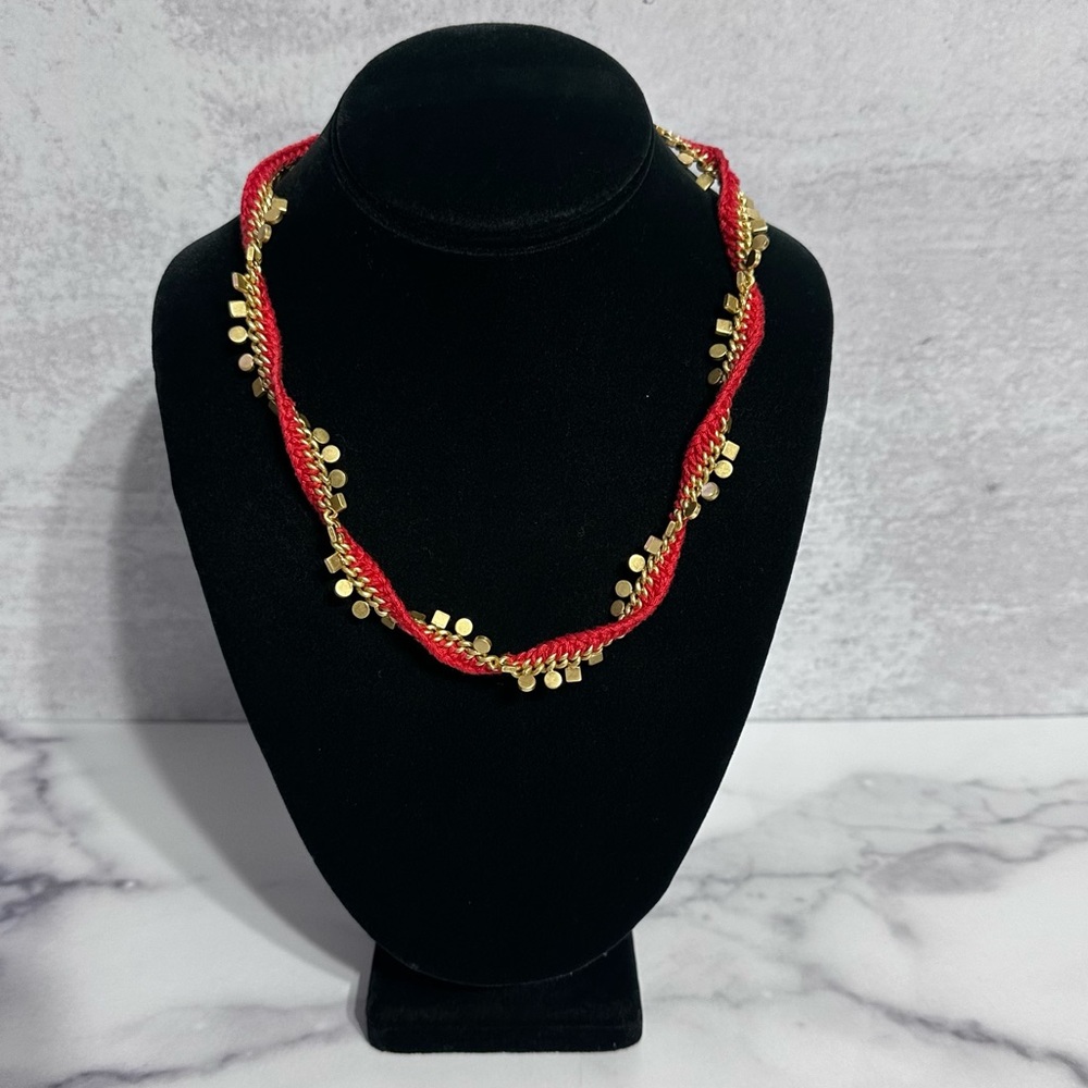 SOLD - Madewell Geo Chain Braided Necklace